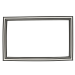 Frigidaire Refrigerator Freezer Door Gasket,Black